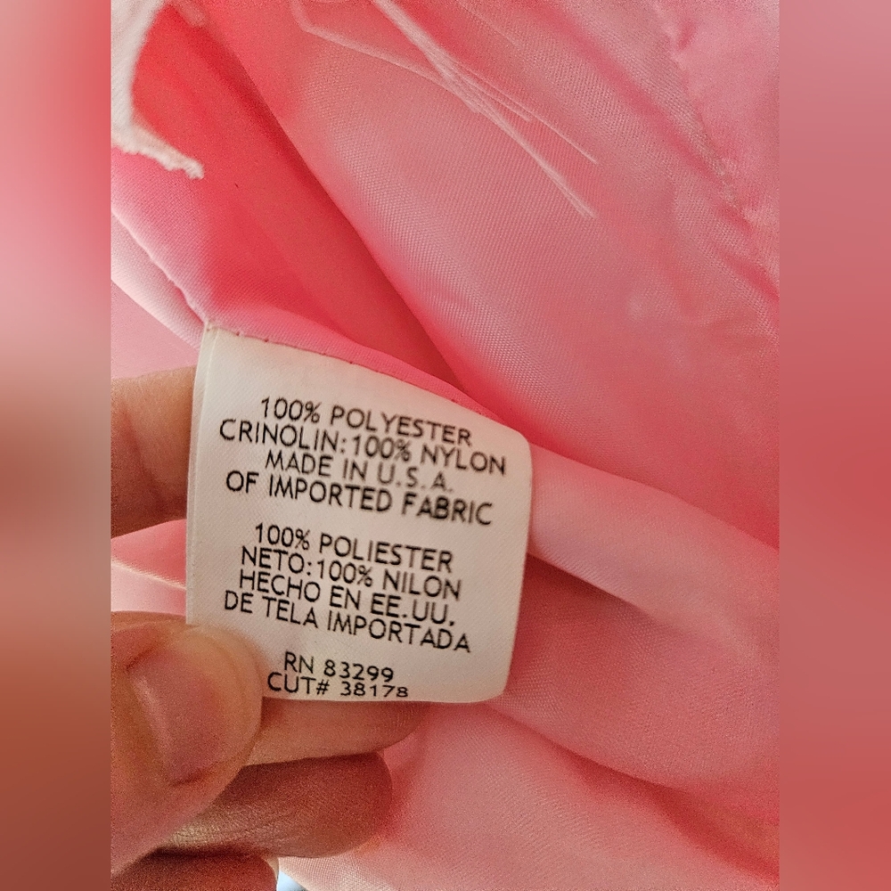 Unbranded Unsized Strapless Light Pink Maxi Prom Dress with Cequins on Mesh - Picture 11 of 12